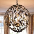 Crystorama Broche Collection 6-Light English Bronze Pendant