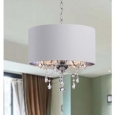 Indoor 3-light White/ Chrome Pendant Chandelier