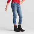 Girls' Star Sequin Skinny Jeans - Cat & Jack Dark Denim Wash 6X, Blue