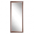 Classic Wood Grain Floor Mirror - dark brown