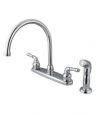 Dual Handle Chrome Kitchen Faucet