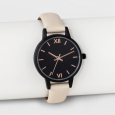 Women's Midi Strap Watch - A New Day Tan//Matte Black, Tan/Matte Black