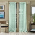 Five Queens Court Warren Pleated Window Sheer Curtain with Rod Pocket