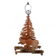 Meyda Tiffany 27711 Single Light Up Lighting Table Lamp from the Moose Collection - Rust