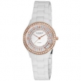 Akribos XXIV Women's Slim White Ceramic Quartz Watch with GIFT BOX