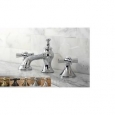 Vintage Moderno Cross Widespread Bathroom Faucet