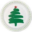 30ct Green And White Printed Snack Plate - Spritz
