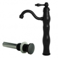 LSH Oil Rubbed Bronze Victorian Vessel Sink Filler Faucet with Drain