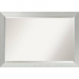 Wall Mirror Extra Large, Brushed Sterling Silver 40 x 28-inch
