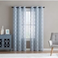 VCNY Home Jolie Emobroidered Semi-Sheer Curtain Panel Pair 76x84 in Natural (As Is Item)