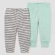 Baby 2 Pack Pants Mint Green NB - Precious Firsts Made by Carter's