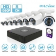 LaView LV-KT938HS8A5-T2 8-channel 1080P Full HD-Analog 2TB HDD Surveillance DVR with (8) 1080p Bullet Cameras
