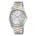 Casio Men's MTP-1141G-7B 'Classic' Two-Tone Stainless Steel Watch - White