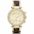 Michael Kors Women's MK5688 Parker Goldtone Tortoise Glitz Watch