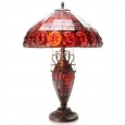 Angie Double-lit Stained Glass 24-inch Turtleback-style Table Lamp
